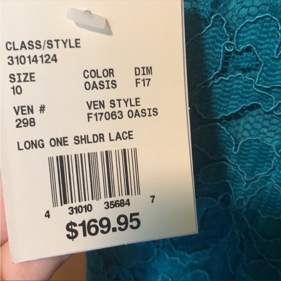 Bridesmaid / prom dress - oasis dress long one shoulder with lace - Picture 5 of 5